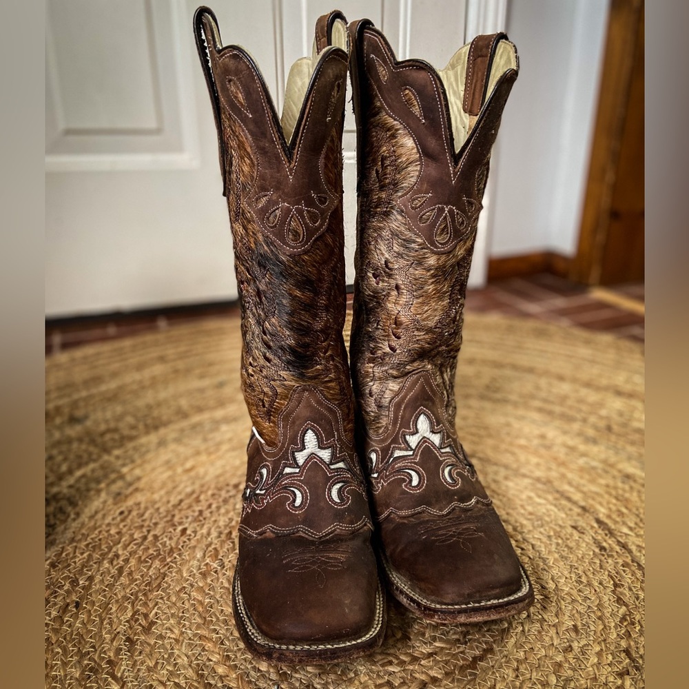 Hair on hide boots
